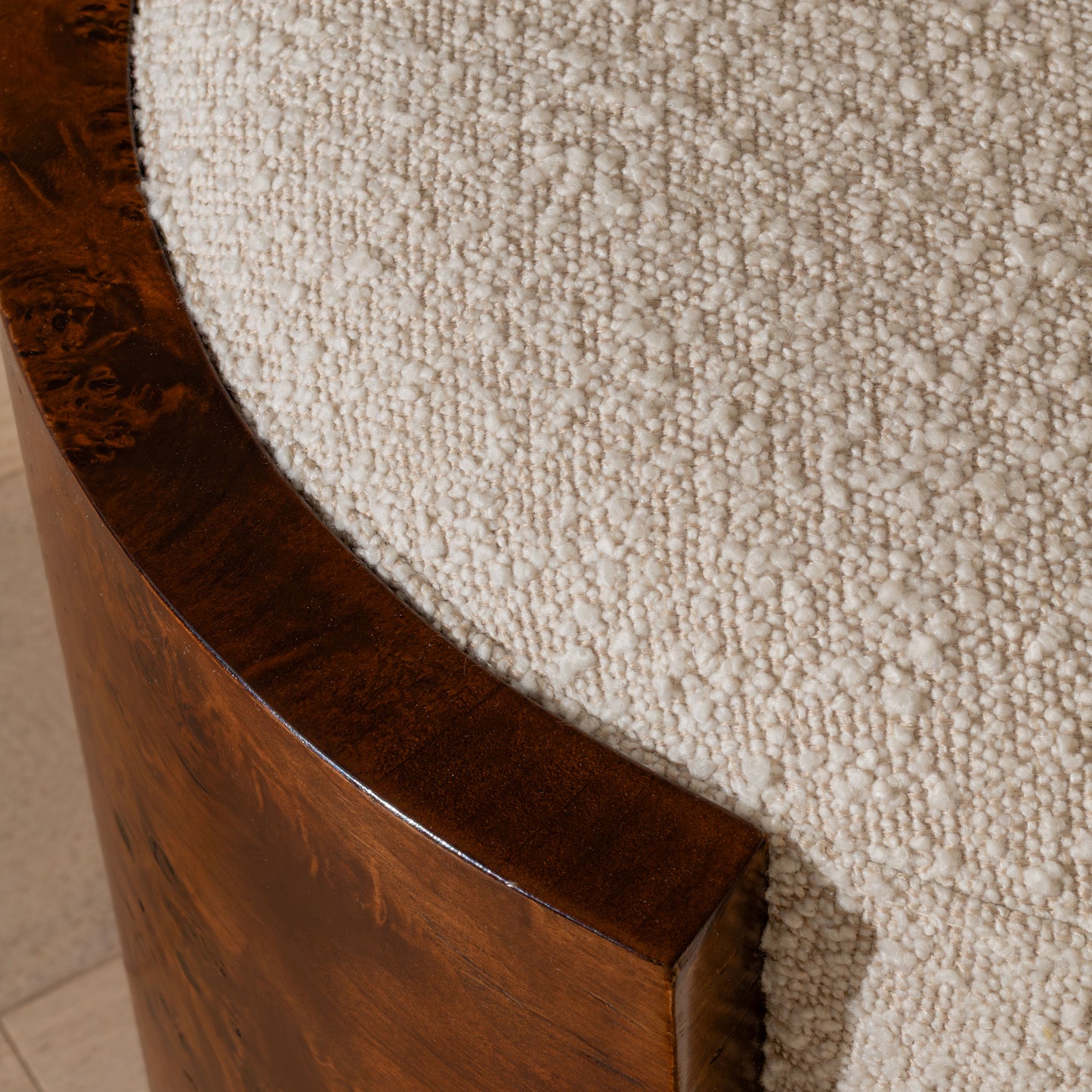 Abingdon Burl Bench | 180cm, Dark Chocolate Burl