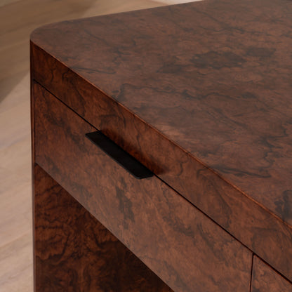 Abingdon Dressing Table | 1200 Wide Dark Burl, 2 Drawer