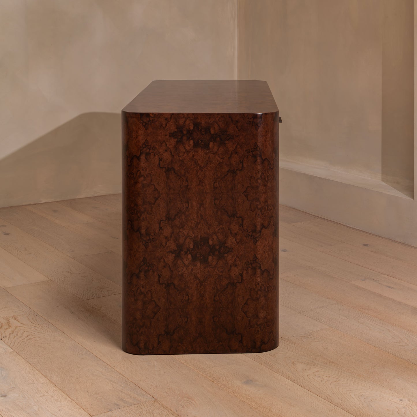 Abingdon Dressing Table | 1200 Wide Dark Burl, 2 Drawer