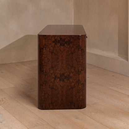 Abingdon Dressing Table | 1200 Wide Dark Burl, 2 Drawer