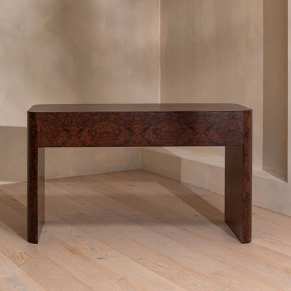 Abingdon Dressing Table | 1200 Wide Dark Burl, 2 Drawer