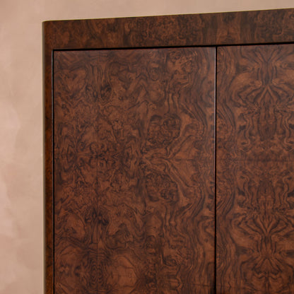 Abingdon Wardrobe | 190 High, Dark Burl, 2 Drawer
