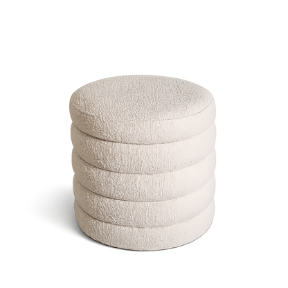 Andrews Stool | White Boucle | Storage Stool