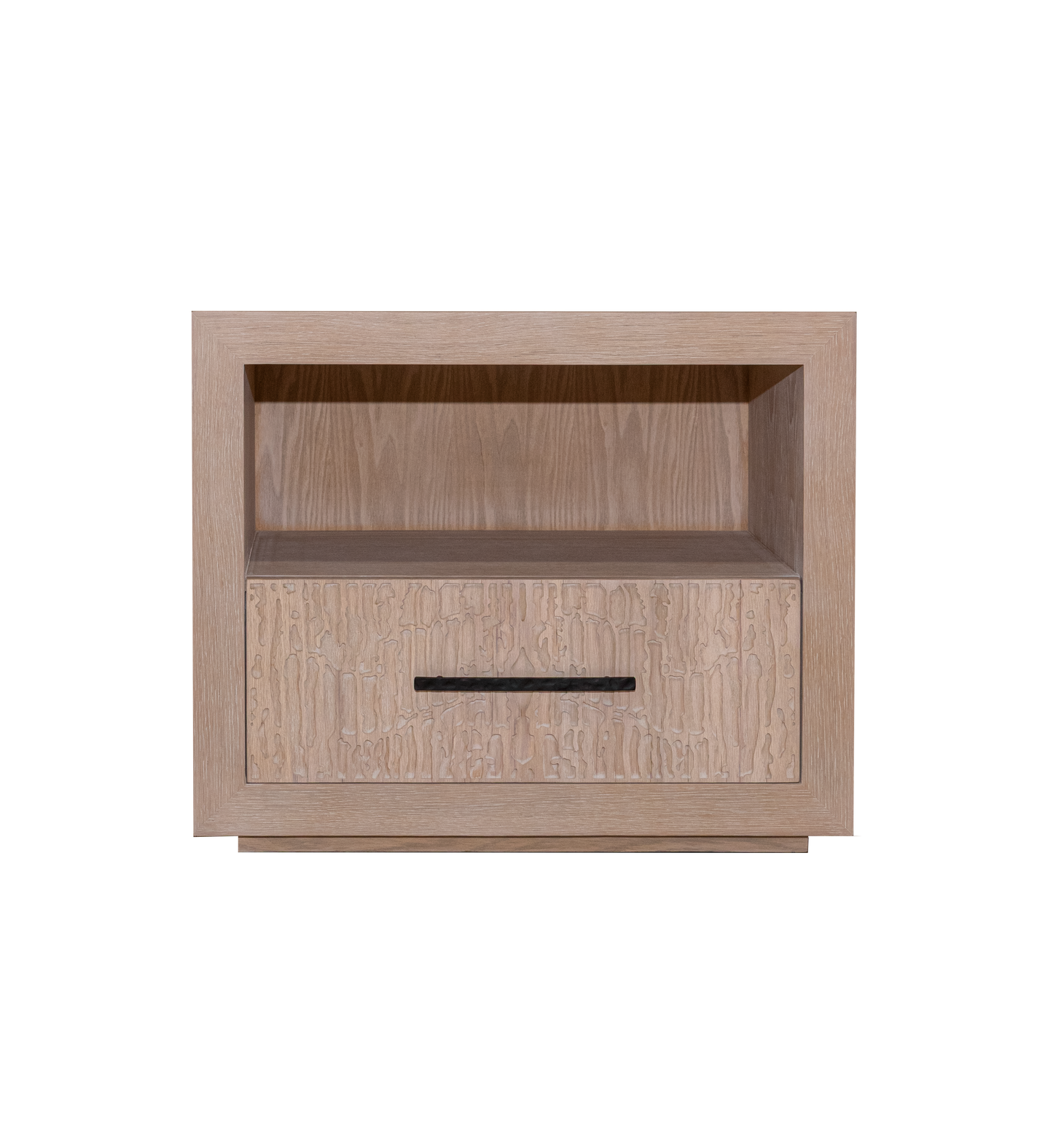 Arthur Bedside | 750 Wide White Washed Oak, 1 Drawer