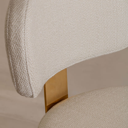 Bower Adjustable Bar Stool | White & Brass