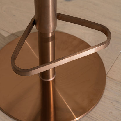 Willis Bar Stool | Copper & Brown Leather