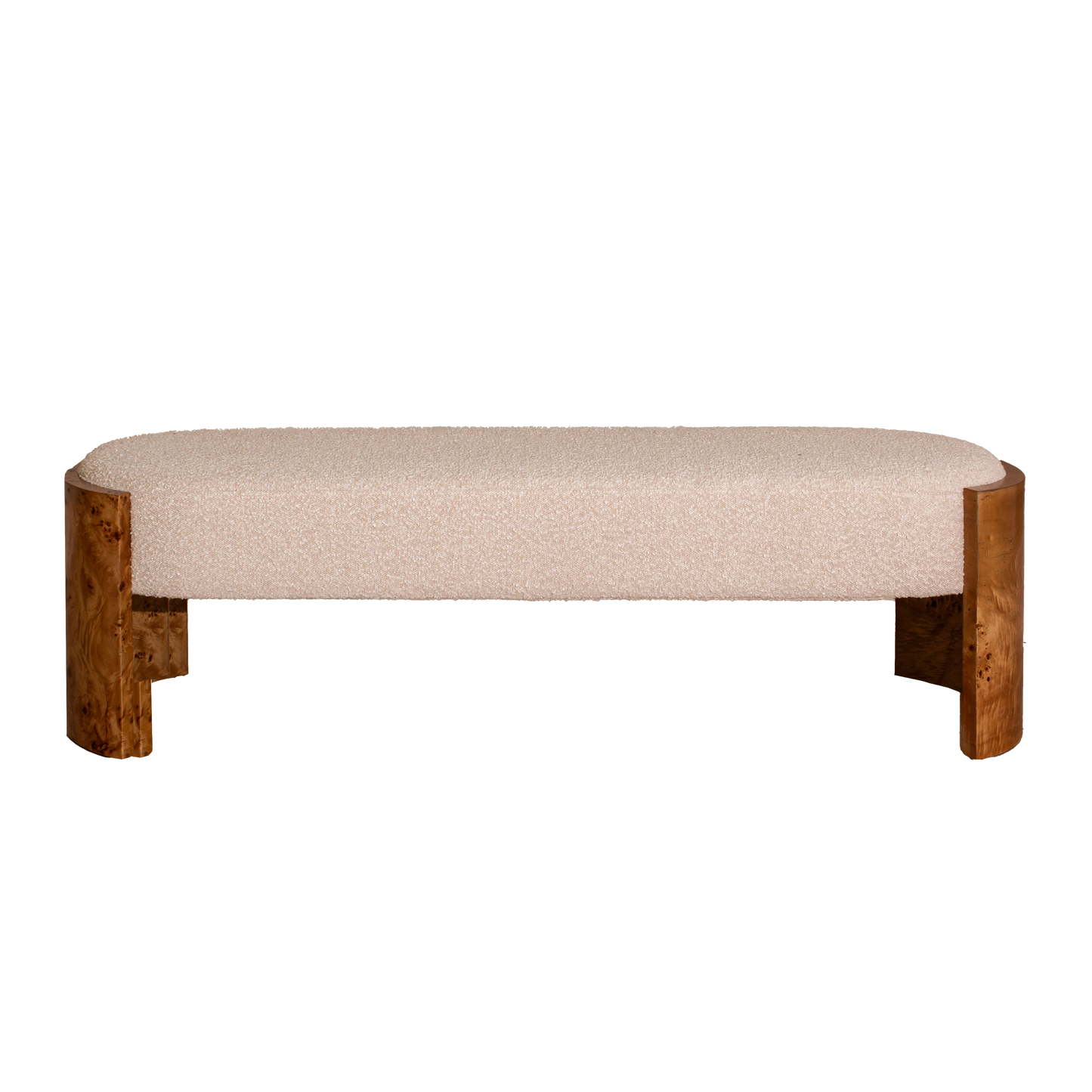 Bently Burl Bench | 120cm, Light Burl