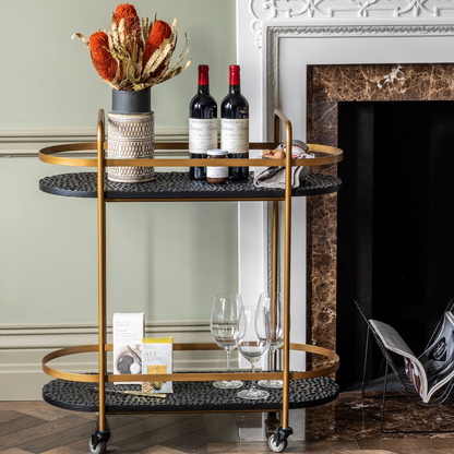 Bolsover Drinks Trolley | Black & Brass