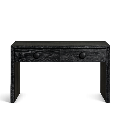 Button Dressing Table | 1200 Wide Black Grain, 2 Drawer