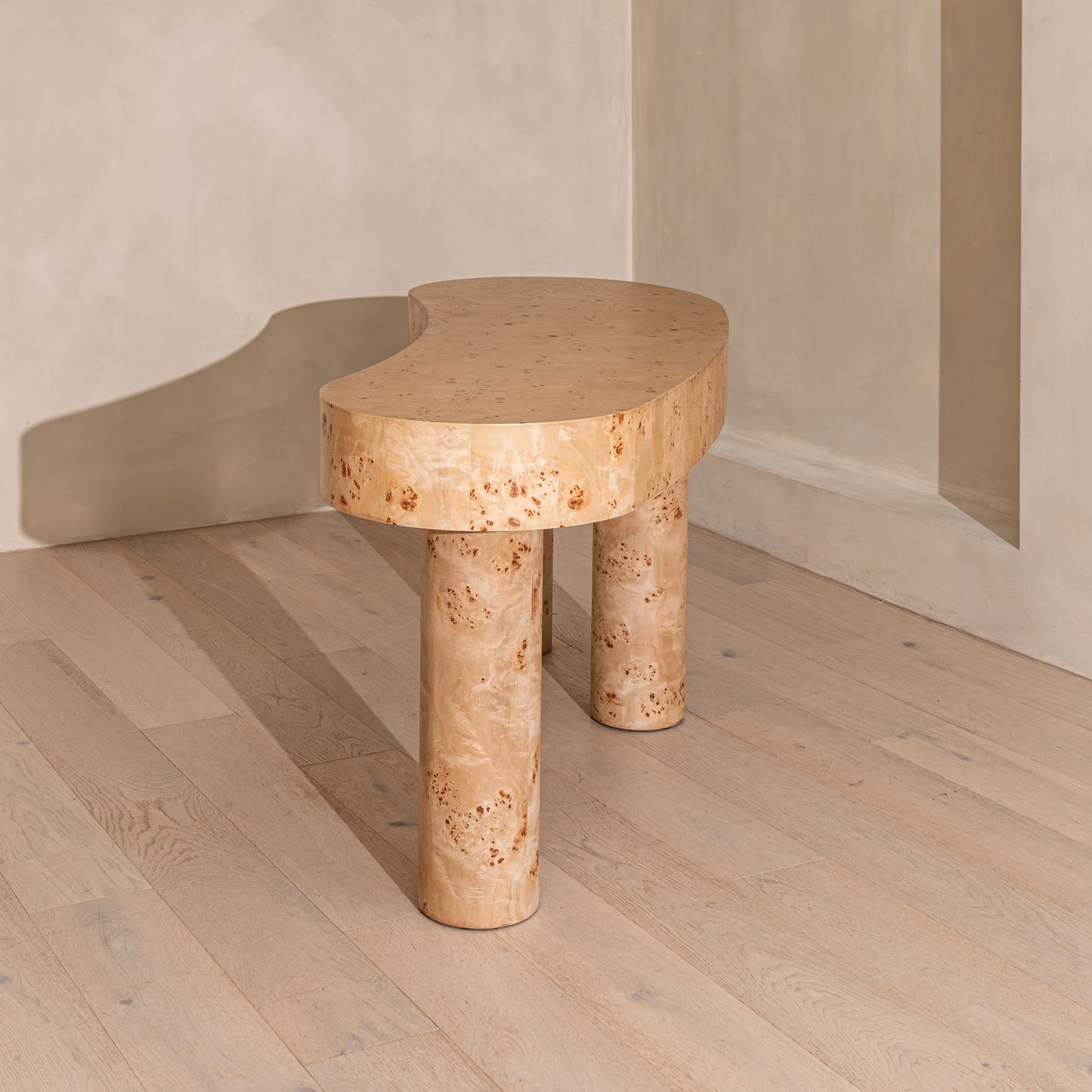 Chadstone Desk | 165cm Wide, Light Burl