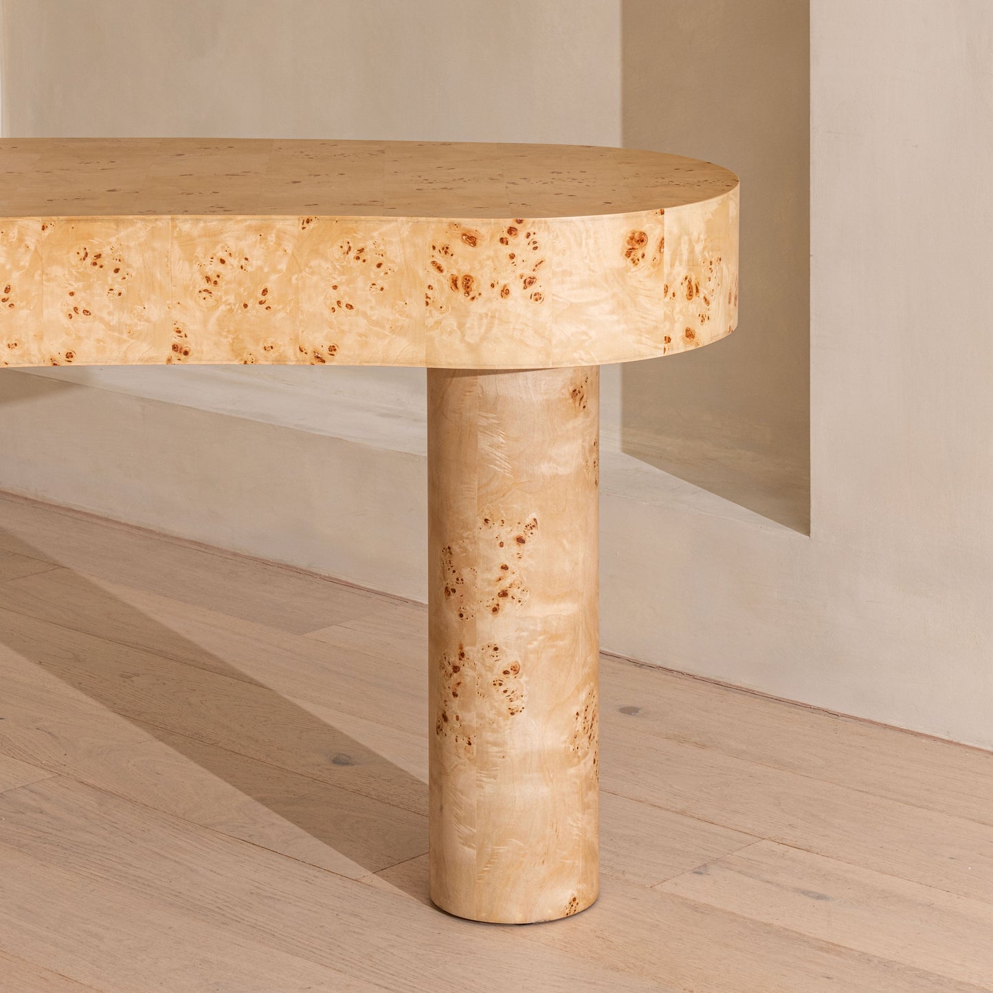 Chadstone Desk | 165cm Wide, Light Burl