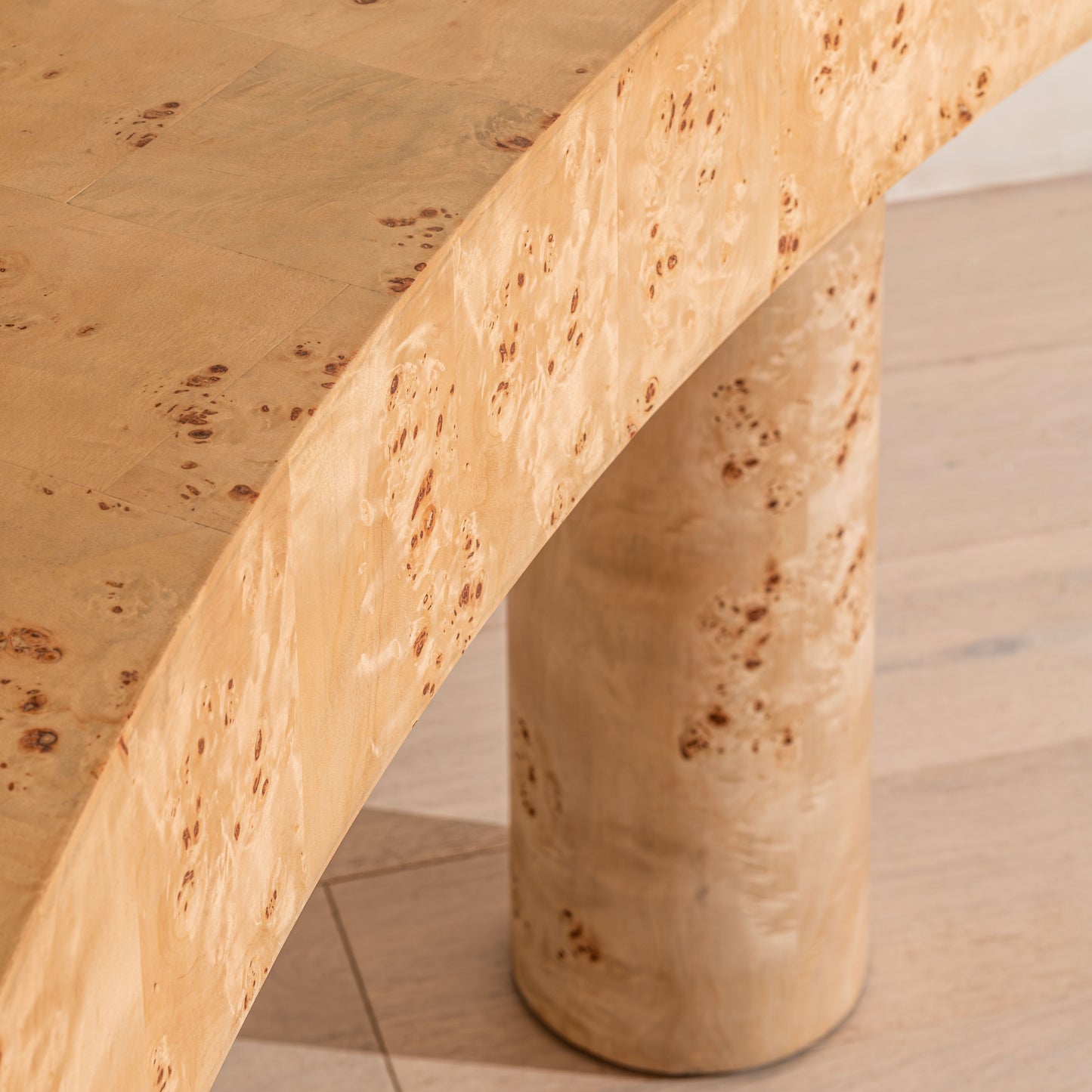 Chadstone Desk | 165cm Wide, Light Burl