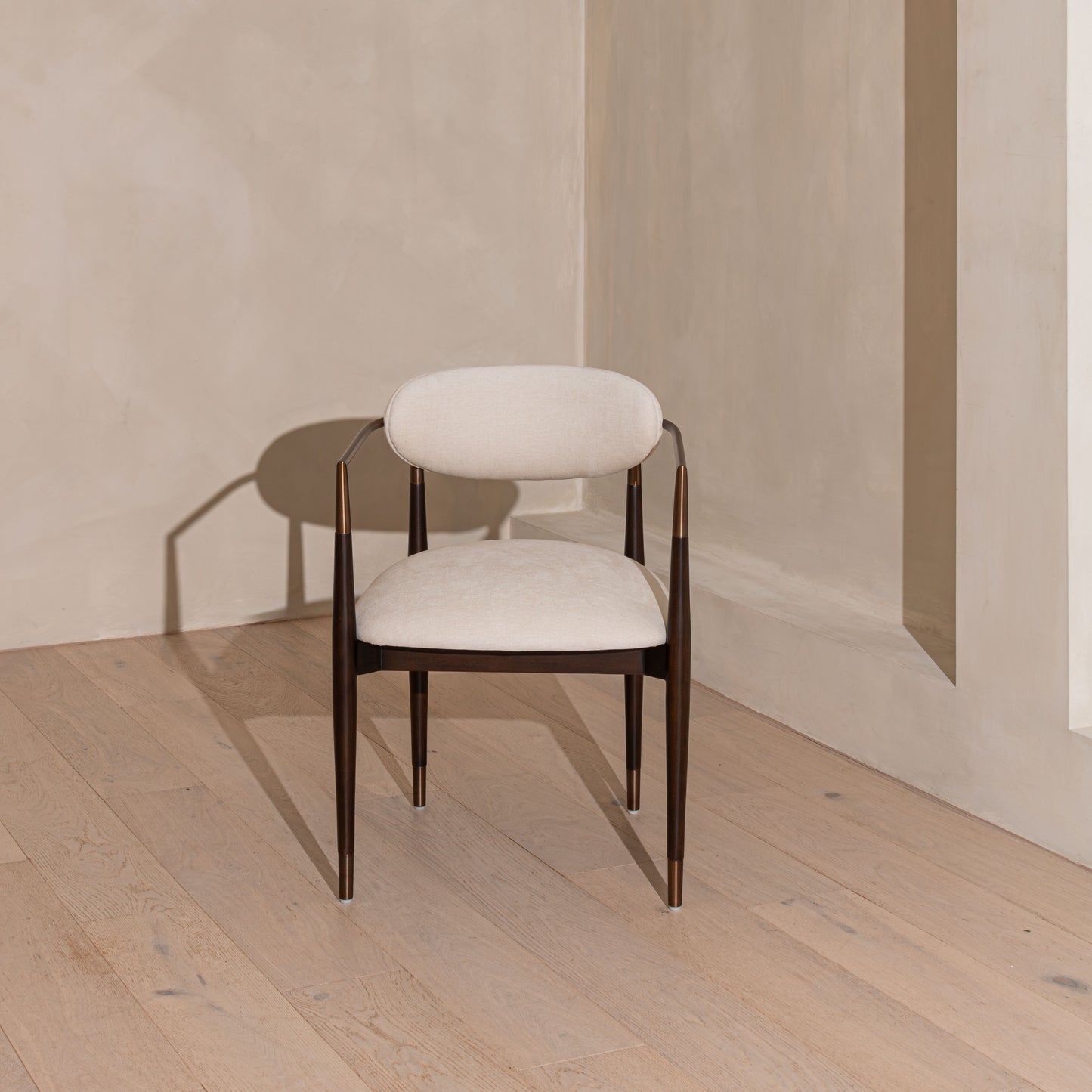 Chaplin Dining Chair | Brass & Walnut