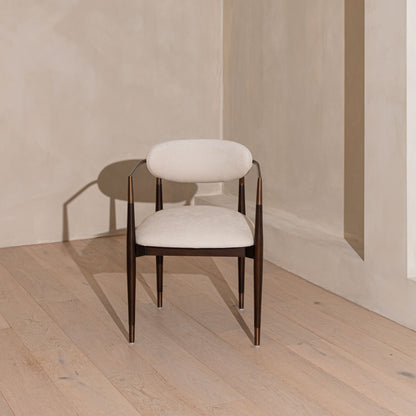 Chaplin Dining Chair | Brass & Walnut