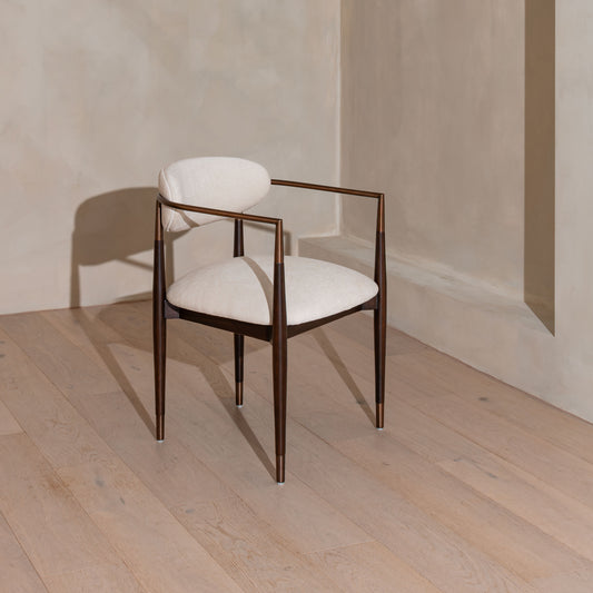 Chaplin Dining Chair | Brass & Walnut