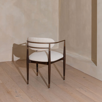 Chaplin Dining Chair | Brass & Walnut