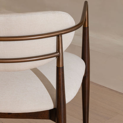 Chaplin Dining Chair | Brass & Walnut