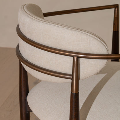 Chaplin Dining Chair | Brass & Walnut