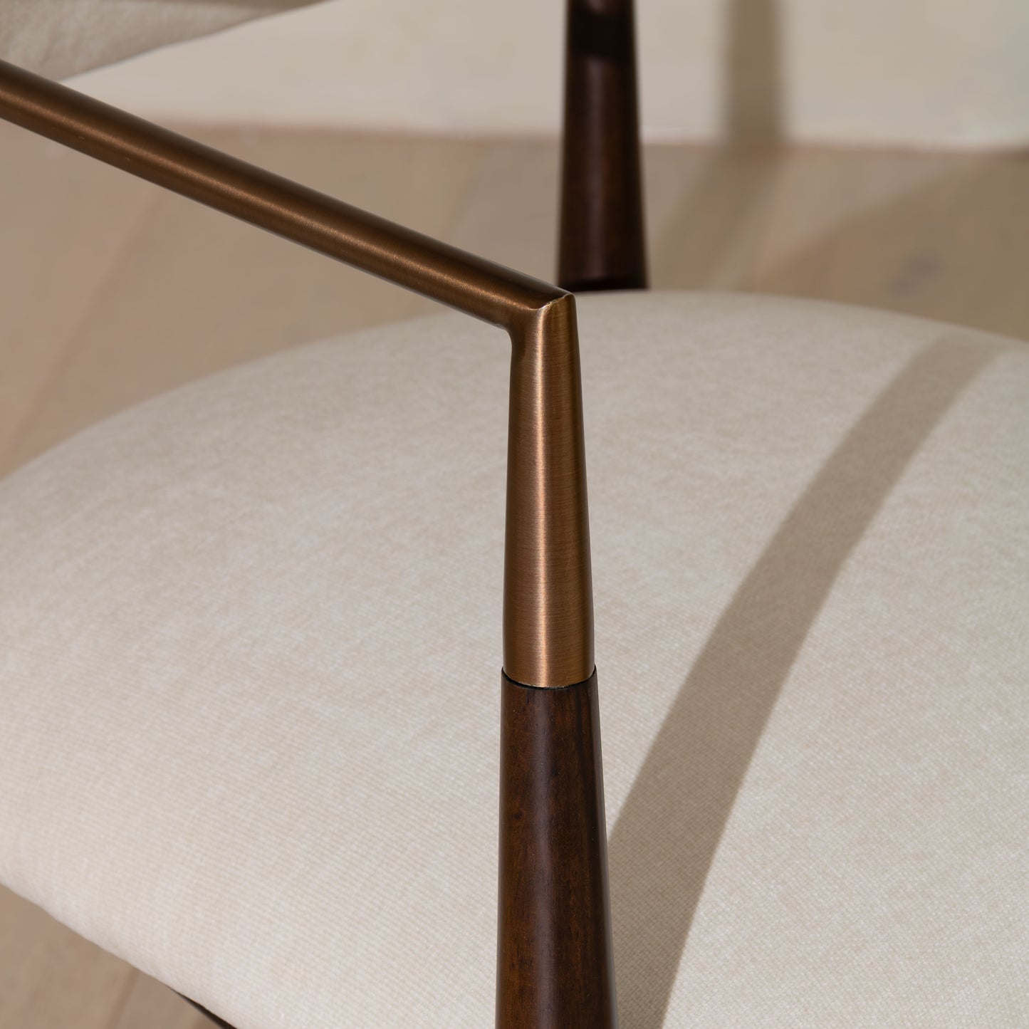 Chaplin Dining Chair | Brass & Walnut