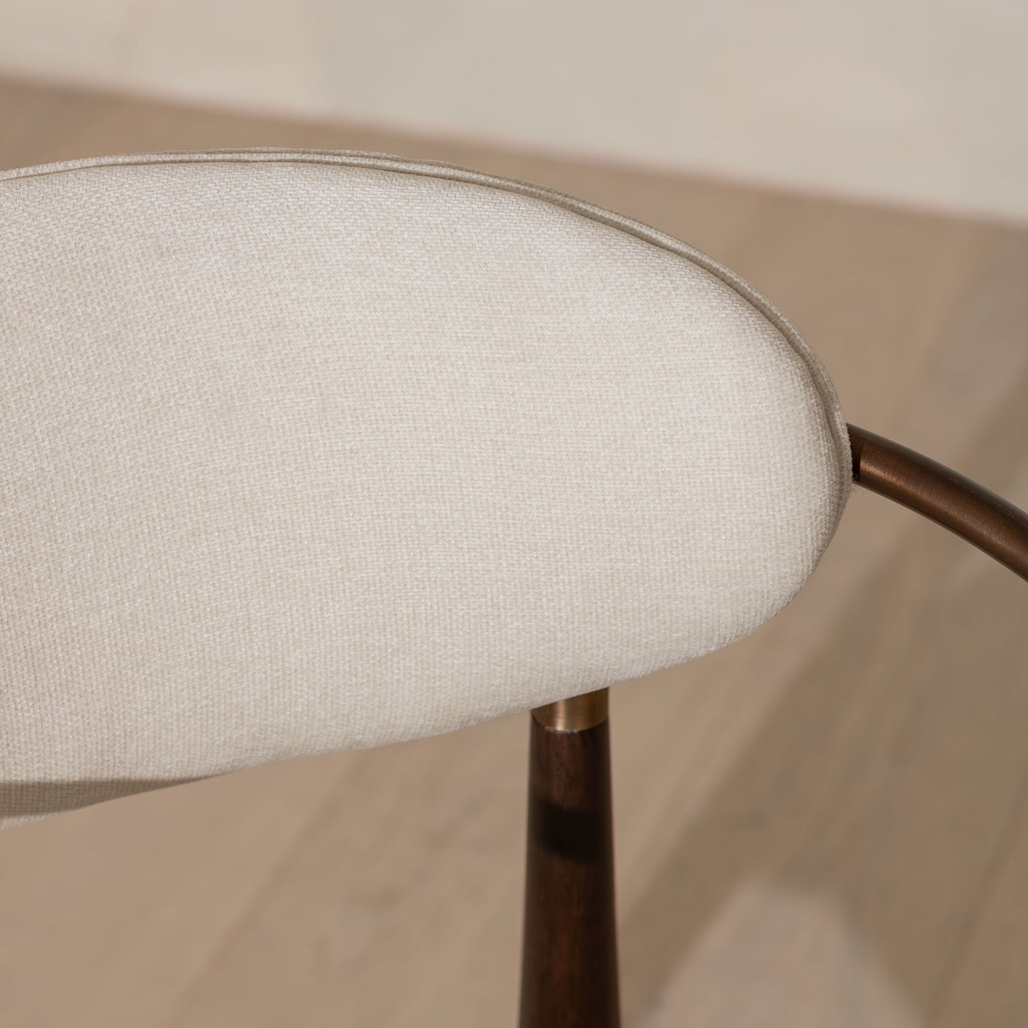 Chaplin Dining Chair | Brass & Walnut