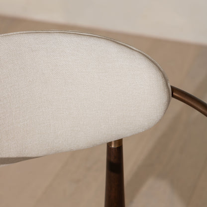 Chaplin Dining Chair | Brass & Walnut