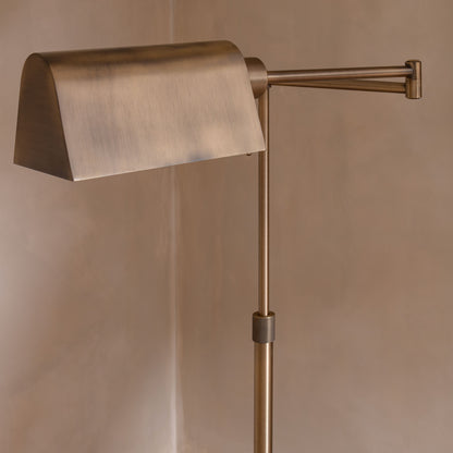 Clapham Floor Lamp | 110 High Adjustable, Light Bronze