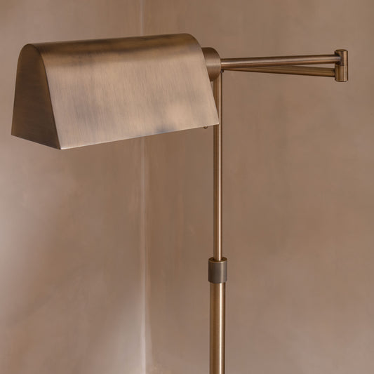 Clapham Floor Lamp | 110 High Adjustable, Light Bronze