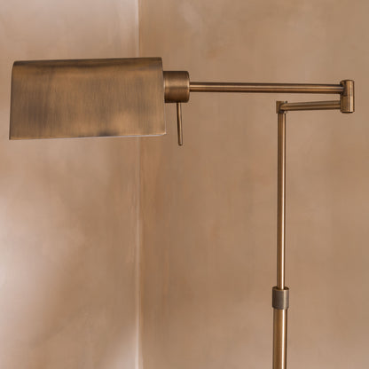 Clapham Floor Lamp | 110 High Adjustable, Light Bronze