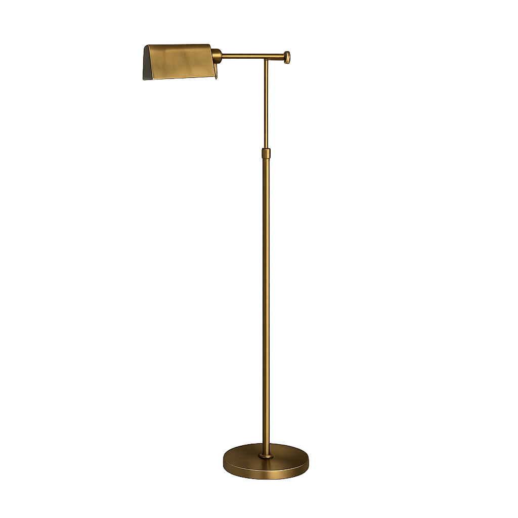 Clapham Floor Lamp | 110 High Adjustable, Light Bronze