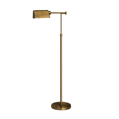 Clapham Floor Lamp | 110 High Adjustable, Light Bronze