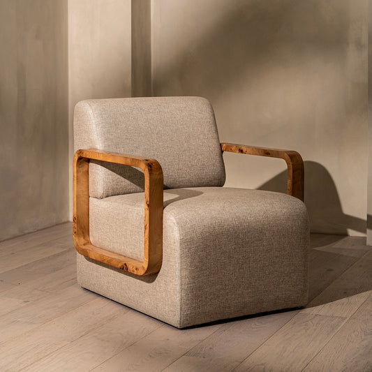 Thornhill Burl Armchair | Light Burl