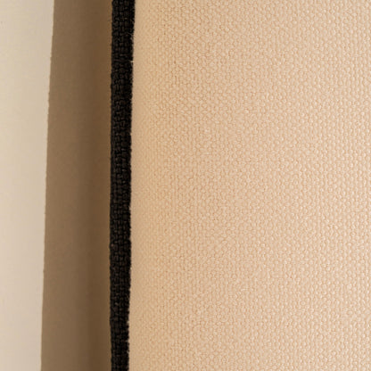 Capo Headboard | Black Piped & White Linen