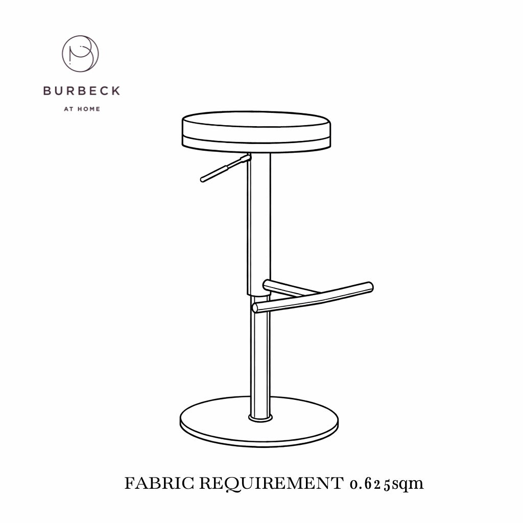 Elio Bar Stool | Adjustable | Brass & Dark Green Leather