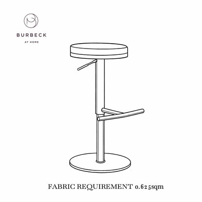 Elio Bar Stool | Adjustable | Brass & Dark Green Leather