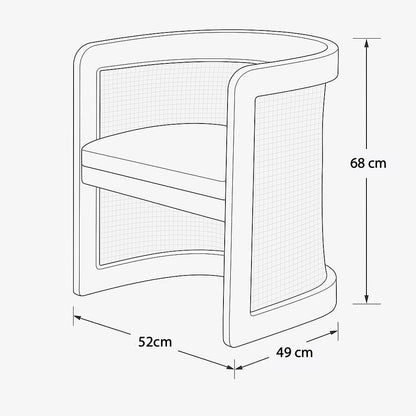 Elmira Dining Chair | Whicker Mesh & Oak Frame