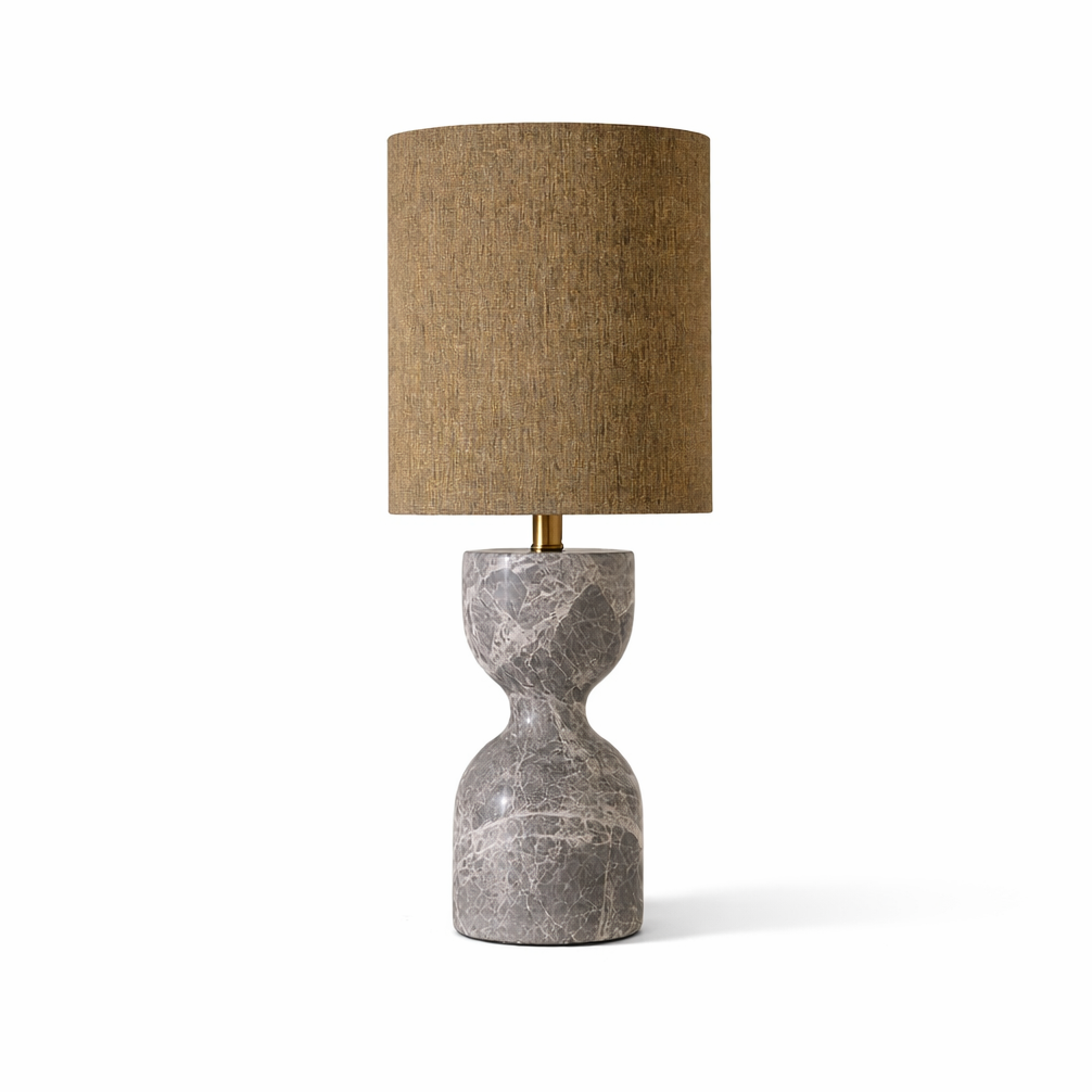 Greenwich Table Lamp | 45 High, Grey Marble