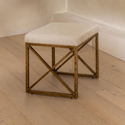 The Marino Stool | Forged Steel, Brass Finish