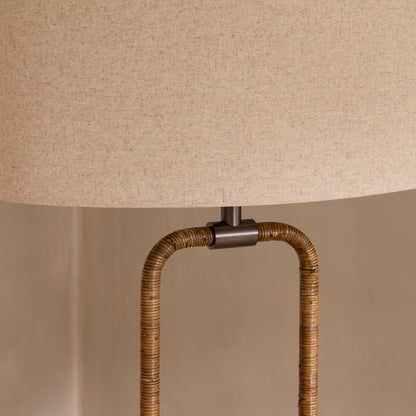 Newbie Floor Lamp | 158 High, Bronze & Whicker Weave