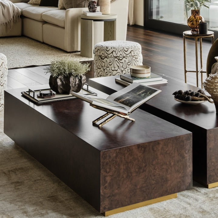 Brooks Coffee Table | 1800 Wide | Dark Burl