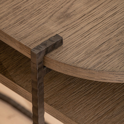 Revera Nesting Side Tables | Aged Oak & Iron