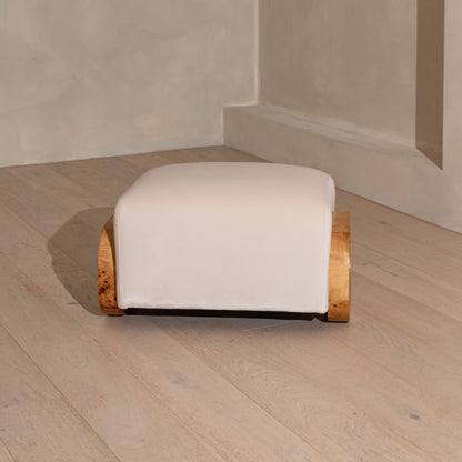 Thornhill Burl Armchair & Footstool | Light Burl