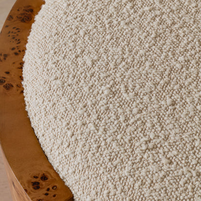 Bently Burl Bench | 120cm, Light Burl