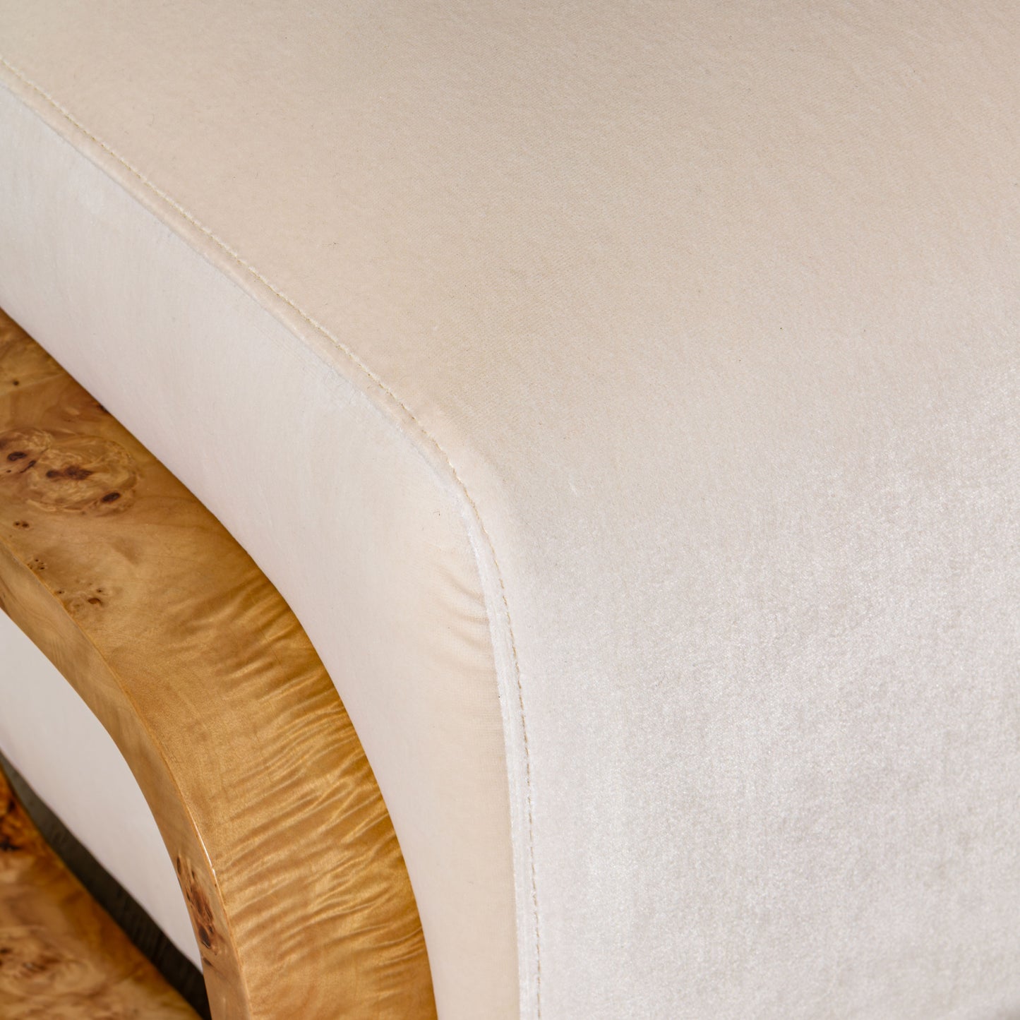 Thornhill Burl Armchair & Footstool | Light Burl